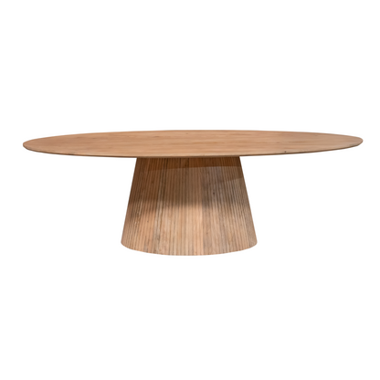Eettafel Solana | Naturel Mangohout — Vooraanzicht - witfoto