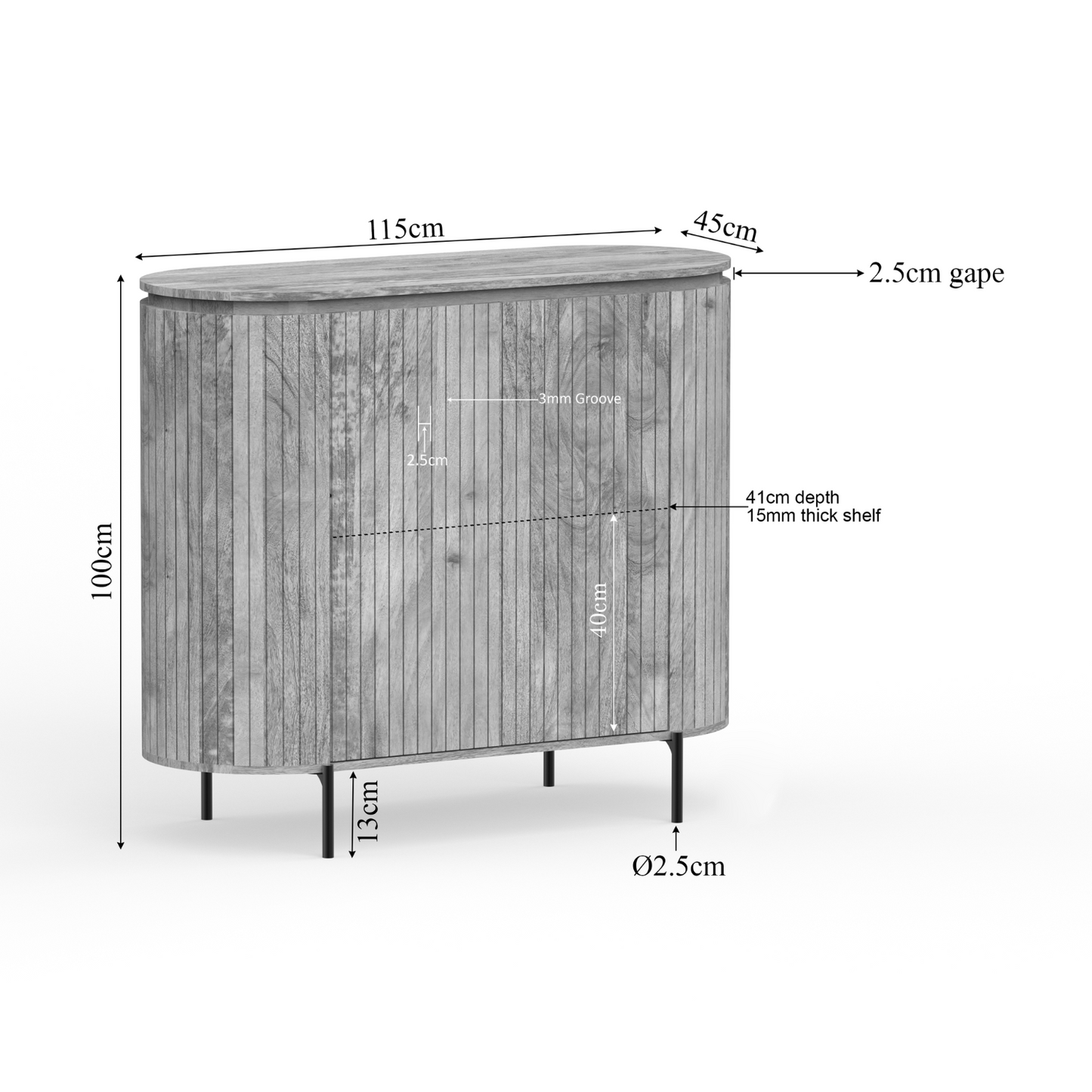 Opbergkast Solana | Naturel Mangohout