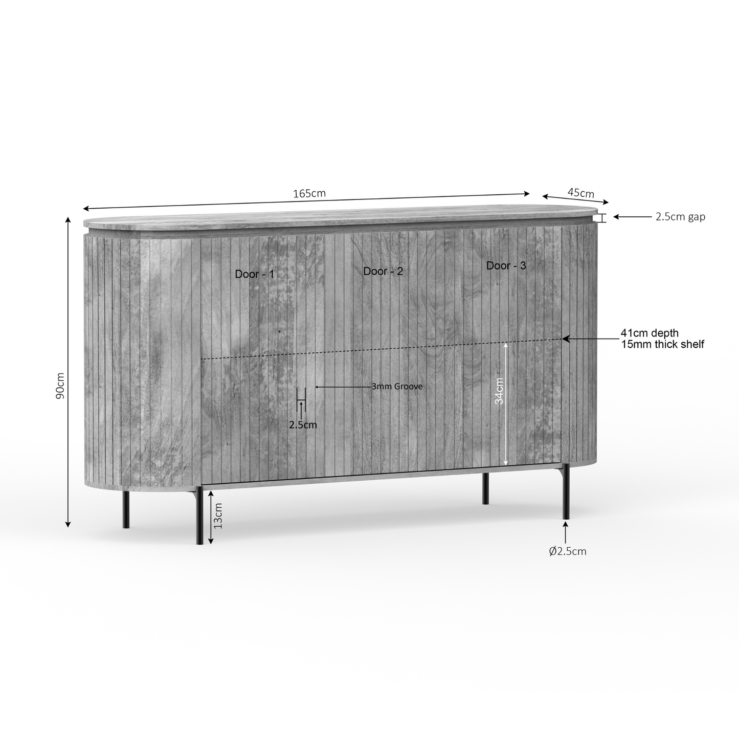 Dressoir Solana | Naturel Mangohout