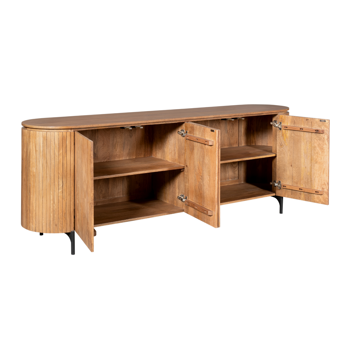 Dressoir Solana naturel mangohout, detail van de functie