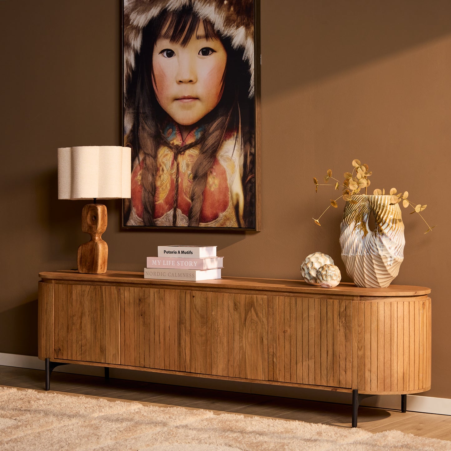 Tv-meubel Solana | Naturel Mangohout