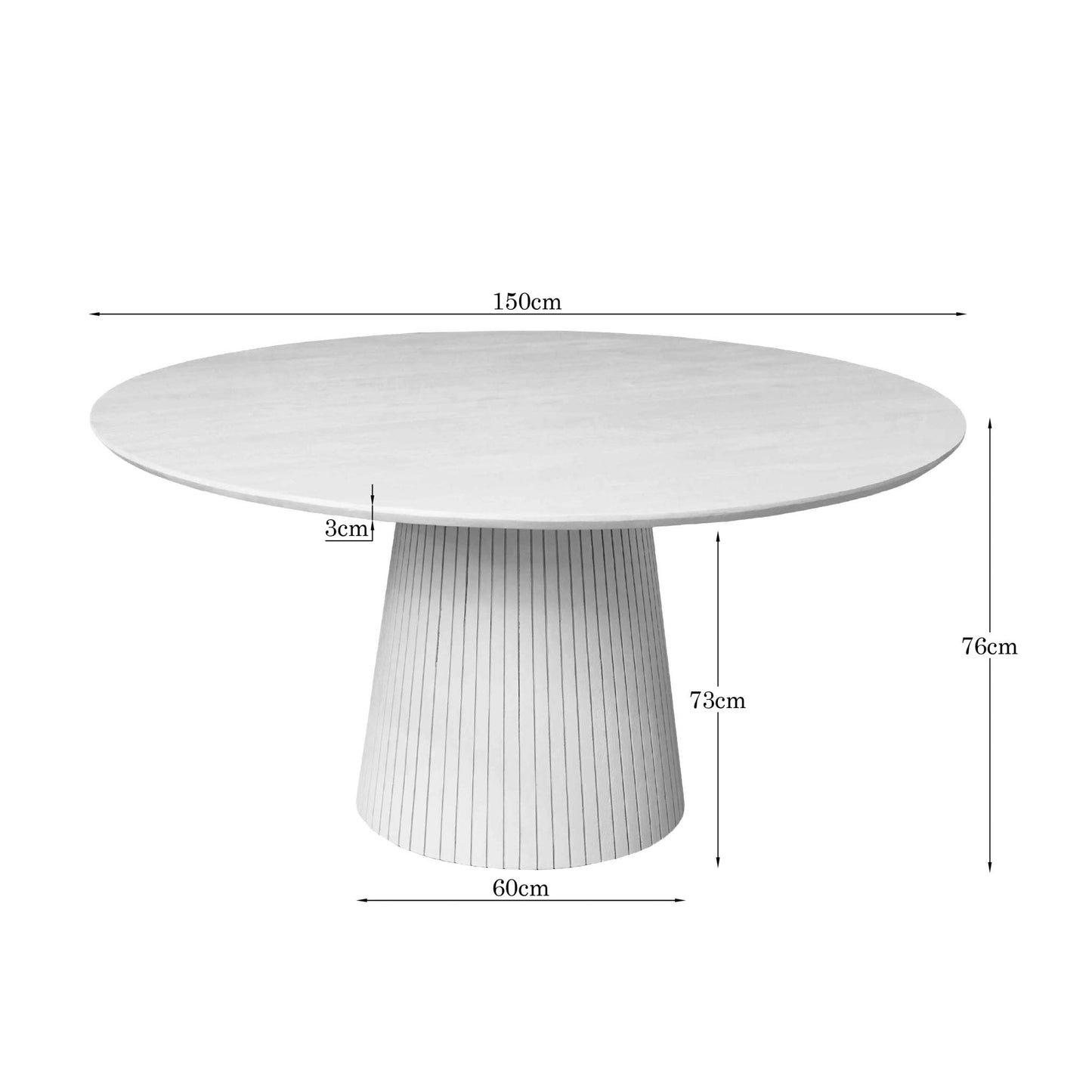 Eettafel Solana | Rond | Zand