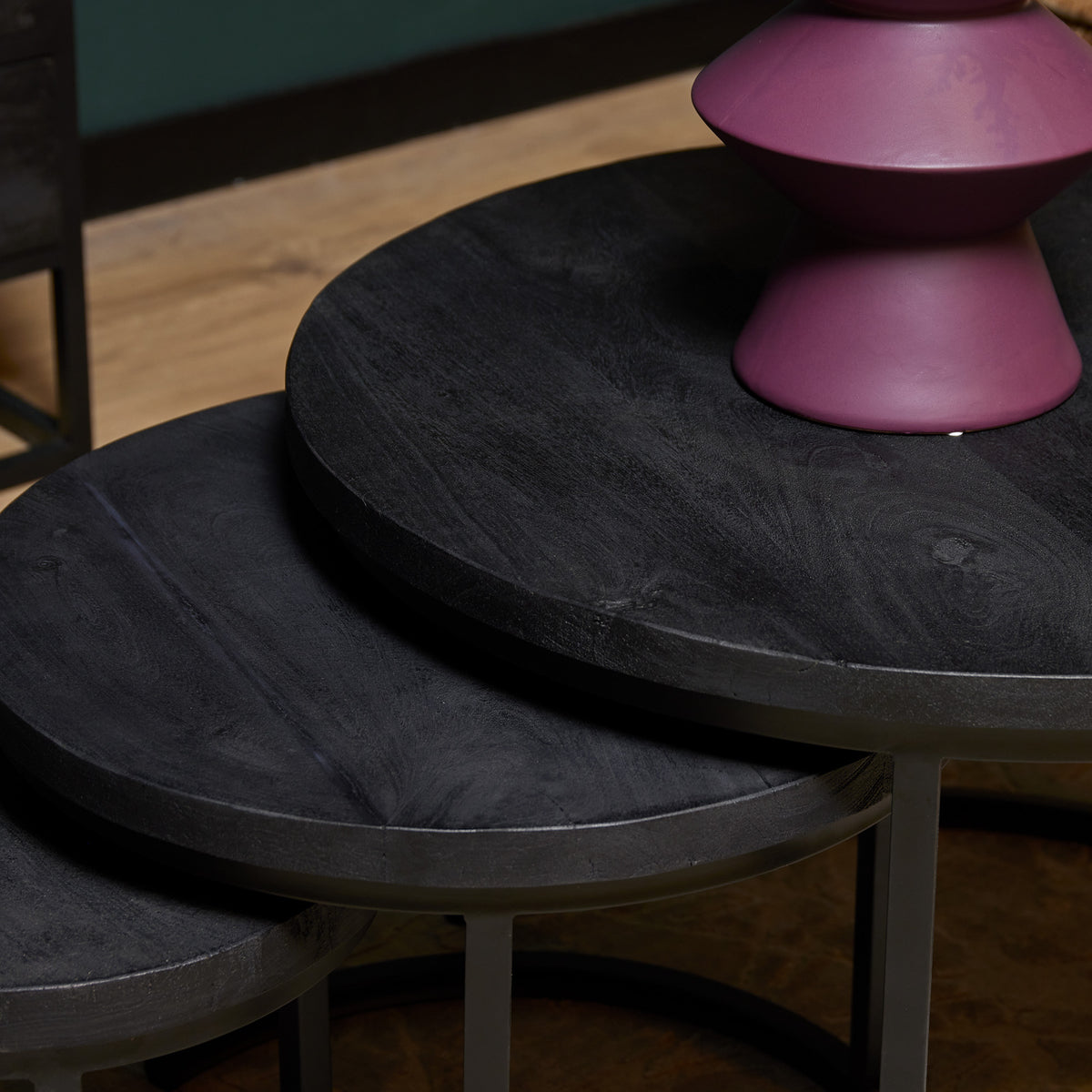 Salontafel Britt | Set van 3 | Black — Detail