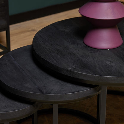 Salontafel Britt | Set van 3 | Black — Detail