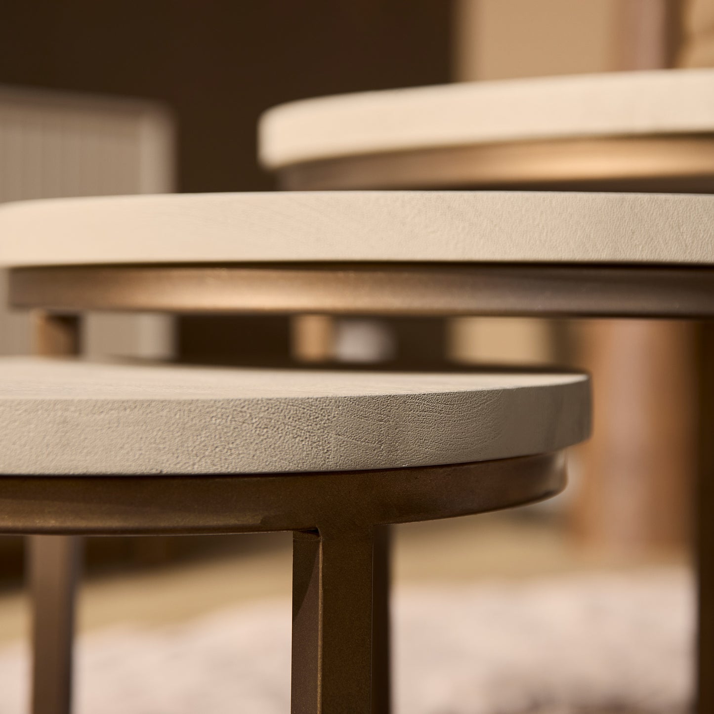 Salontafel Madison | Zand Mangohout | Set van 3