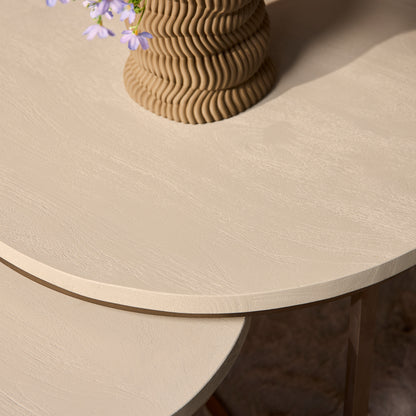 Salontafel Madison | Zand Mangohout | Set van 3