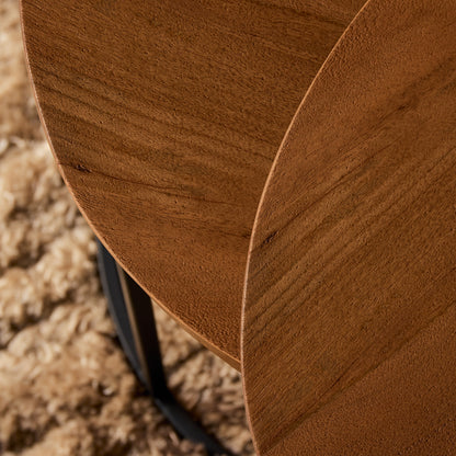 Salontafel Madison naturel mangohout, detail van het materiaal