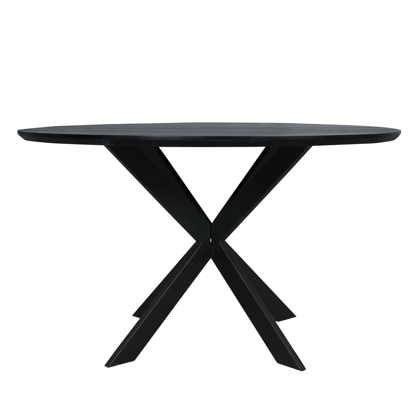 Eiken eettafel Ferris Rond | Zwart Onderstel | Zwart