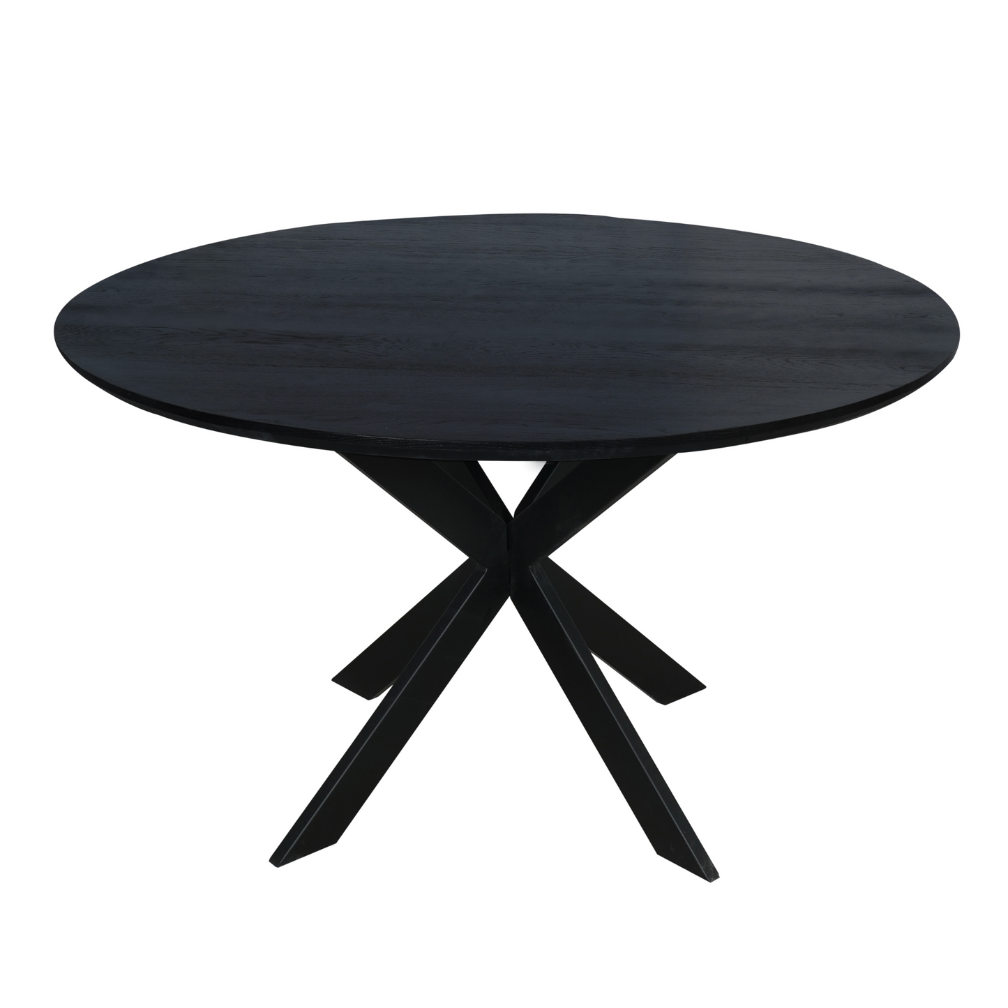 Eiken eettafel Ferris Rond | Zwart Onderstel | Zwart