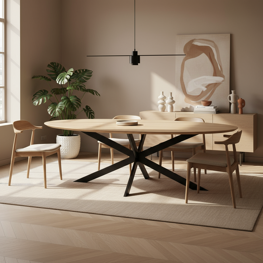 Eiken eettafel Ferris | Ovaal | Naturel