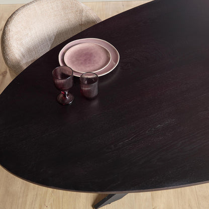 Eiken eettafel Ferris | Ovaal