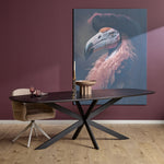 Eiken Eettafel Ferris Zwart | Deens Ovaal | Onderstel Zwart