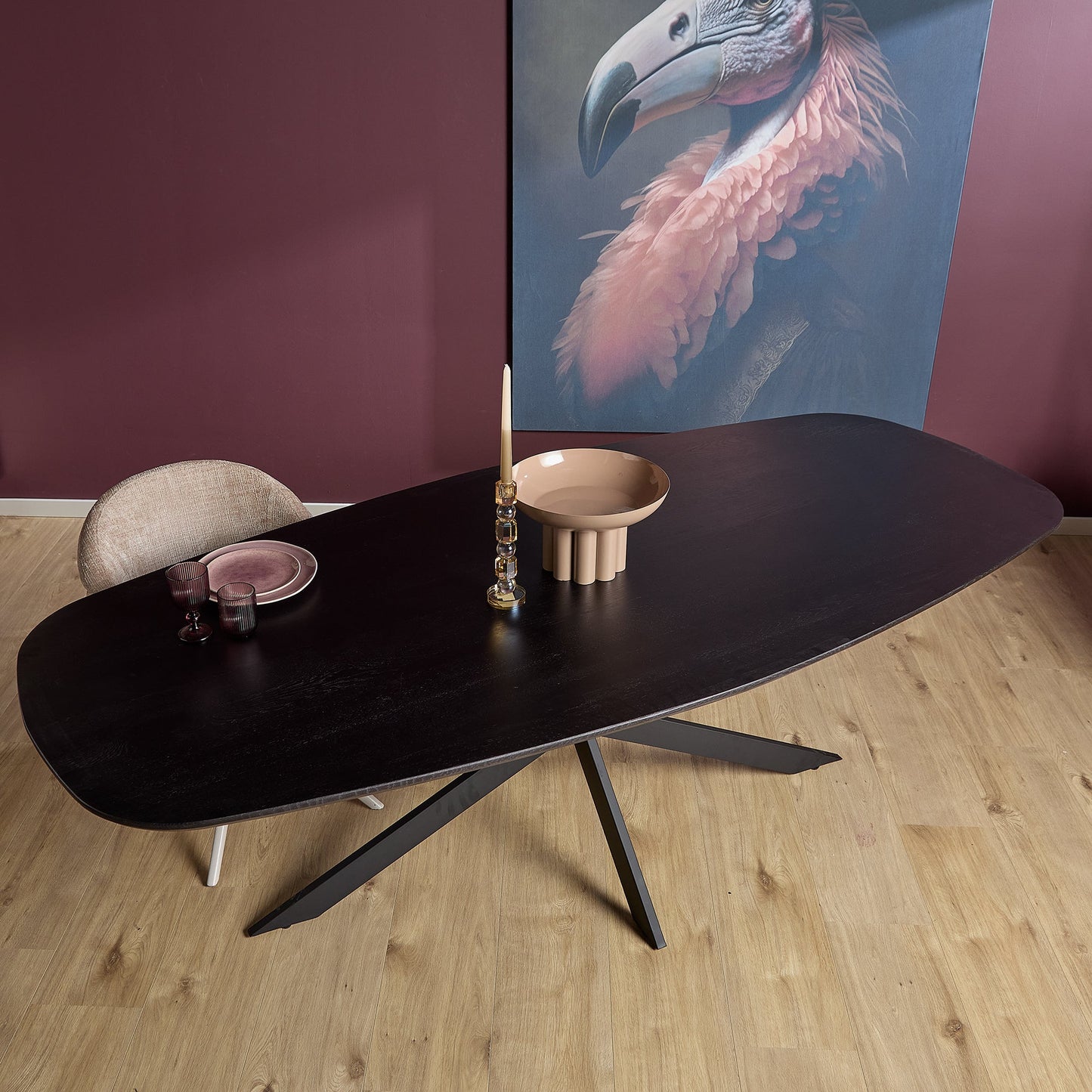 Eiken eettafel Ferris | Deens Ovaal