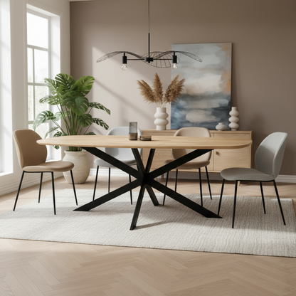 Eiken eettafel Ferris | Deens Ovaal | Naturel