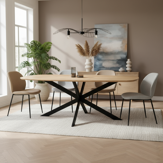 Eiken eettafel Ferris | Deens Ovaal | Naturel