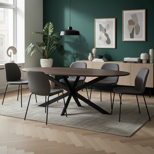 Eiken eettafel Ferris | Ovaal | Bruin