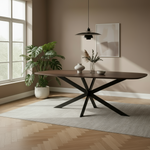 Eiken eettafel Ferris | Deens Ovaal | Bruin