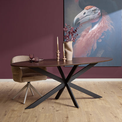 Eiken eettafel Ferris | Ovaal