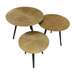 Bijzettafel set Ryas | Goud Aluminium