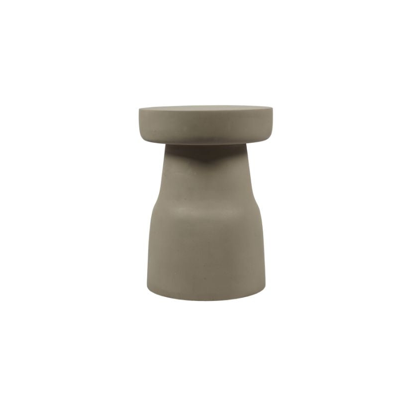 Bijzettafel Drum | Wit Mangohout