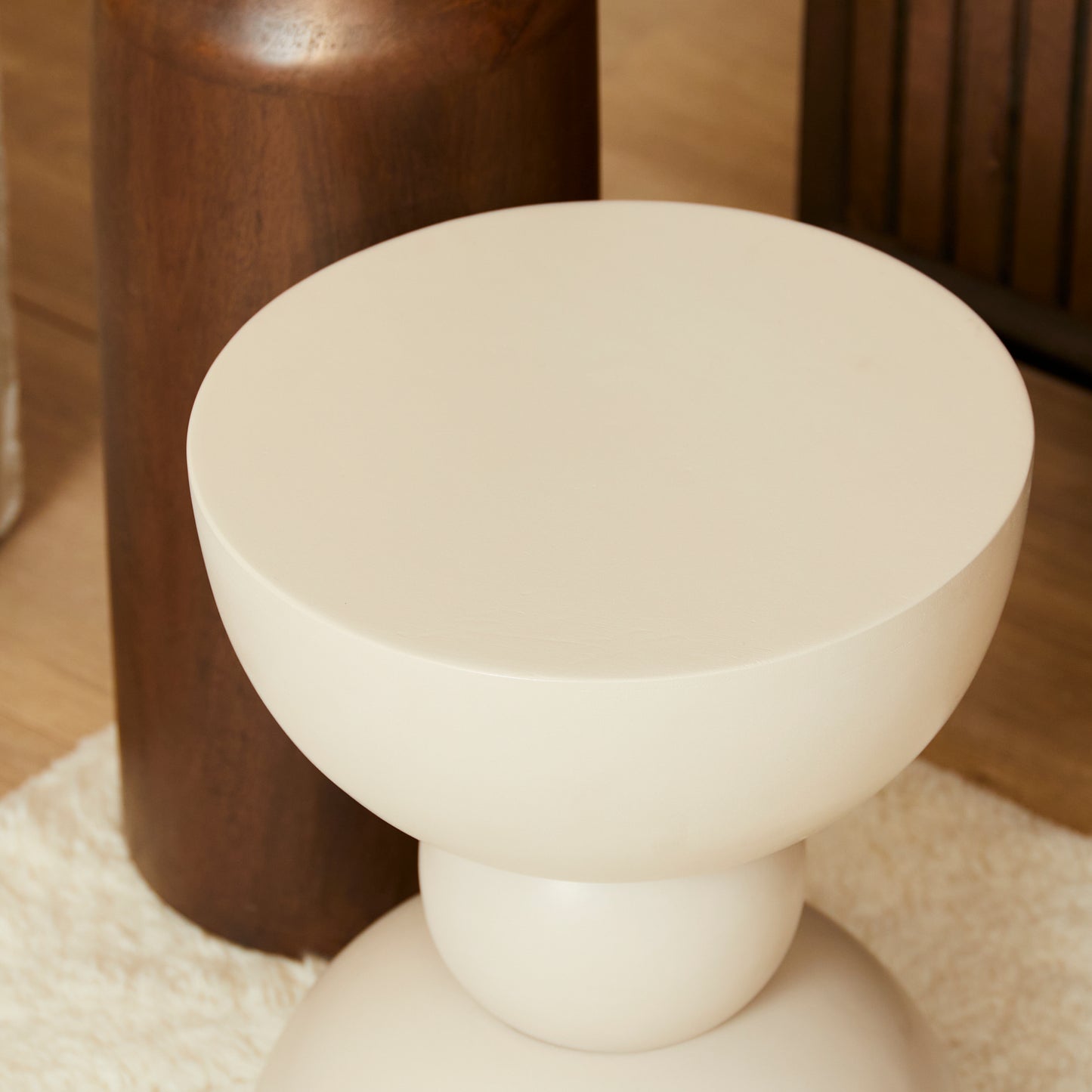 Bijzettafel Jon | Beige Mangohout