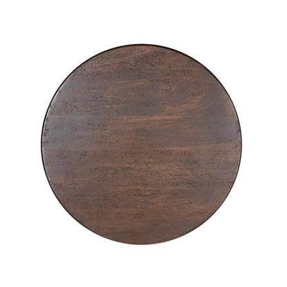 Bijzettafel Donna bruin mangohout, detail van het materiaal