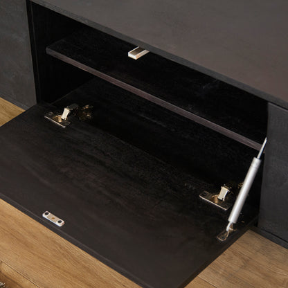 TV-Meubel Vision | Zwevend | Zwart Mangohout