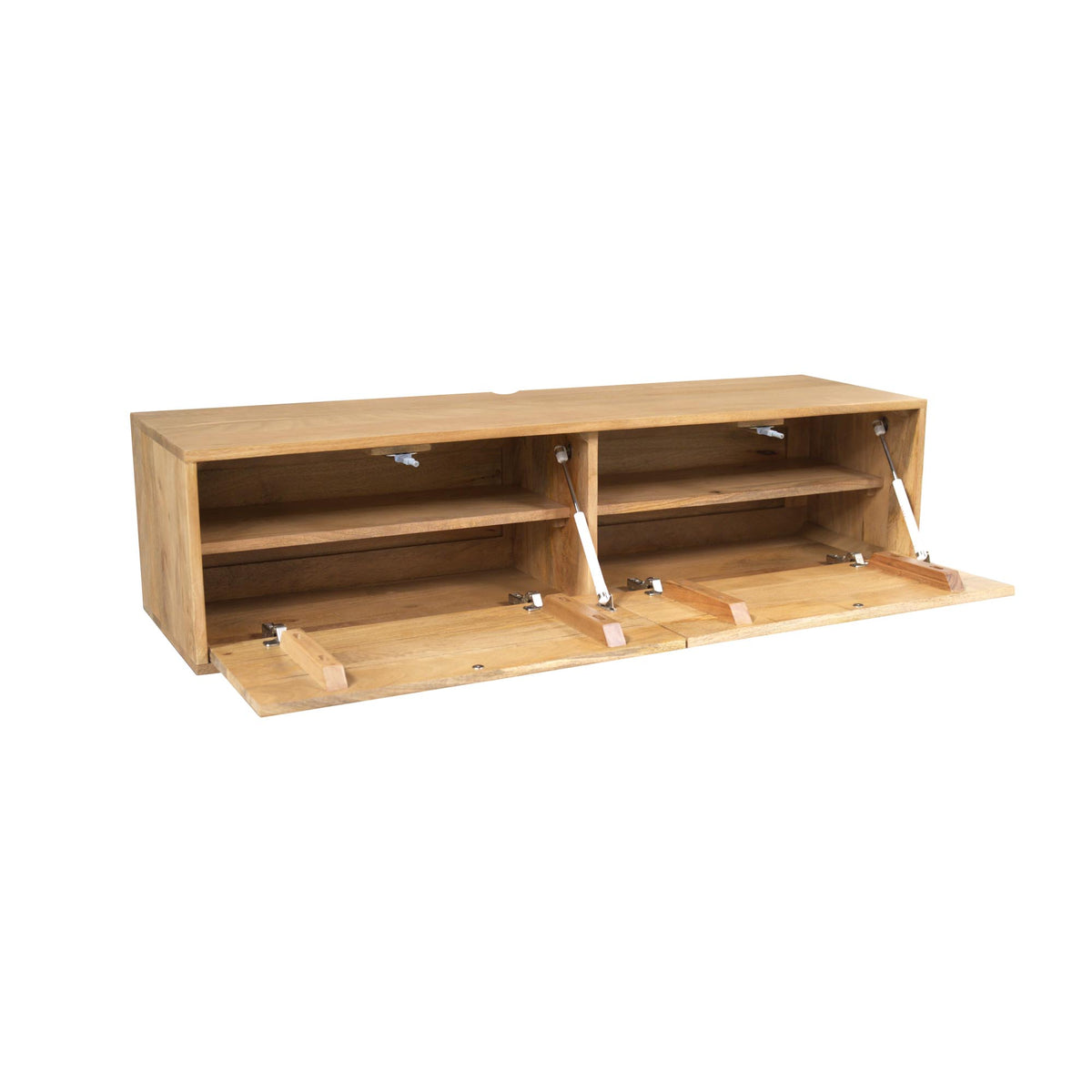 TV-Meubel Vision | Zwevend | Naturel Mangohout — Detail