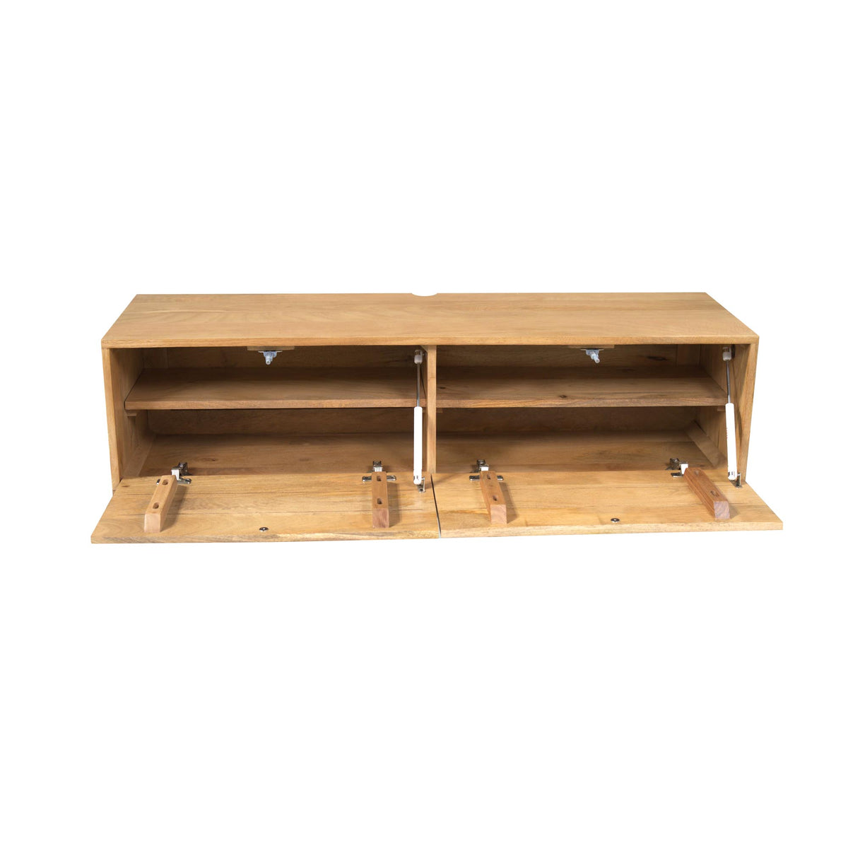 TV-Meubel Vision | Zwevend | Naturel Mangohout — Detail