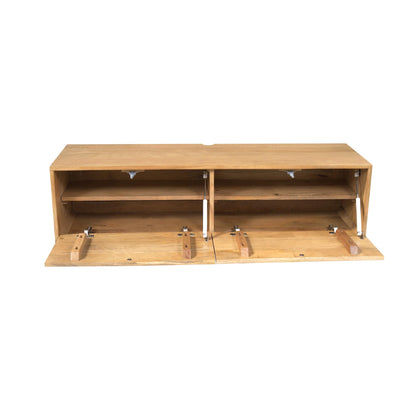 TV-Meubel Vision | Zwevend | Naturel Mangohout — Detail