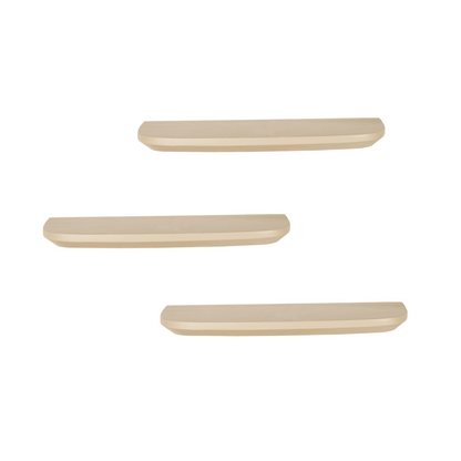 Wandplank Gusta Sand 60 cm set van 3, vooraanzicht op witte achtergrond