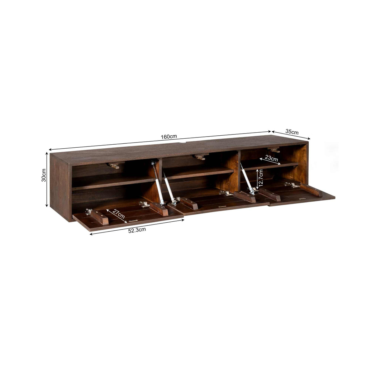 TV-Meubel Vision | Zwevend | Bruin