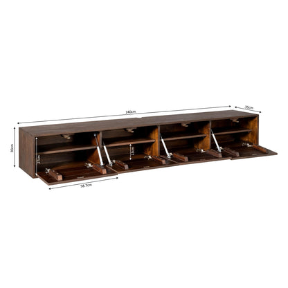 TV-Meubel Vision | Zwevend | Bruin — Maatvoering