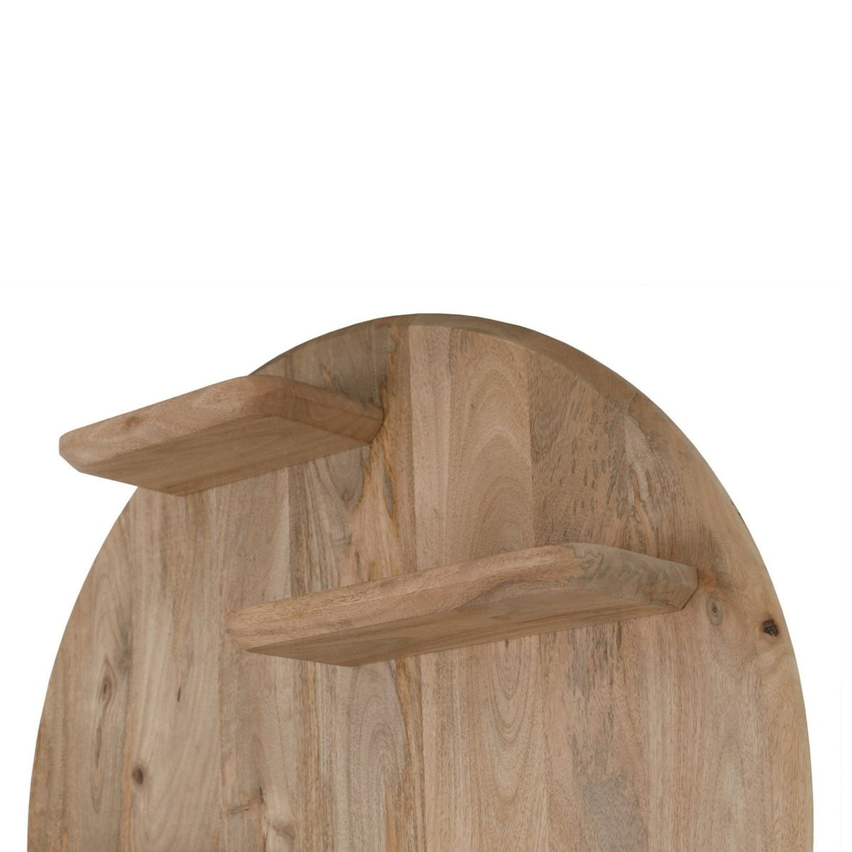 Wandmeubel Lena naturel mangohout, detail van het materiaal