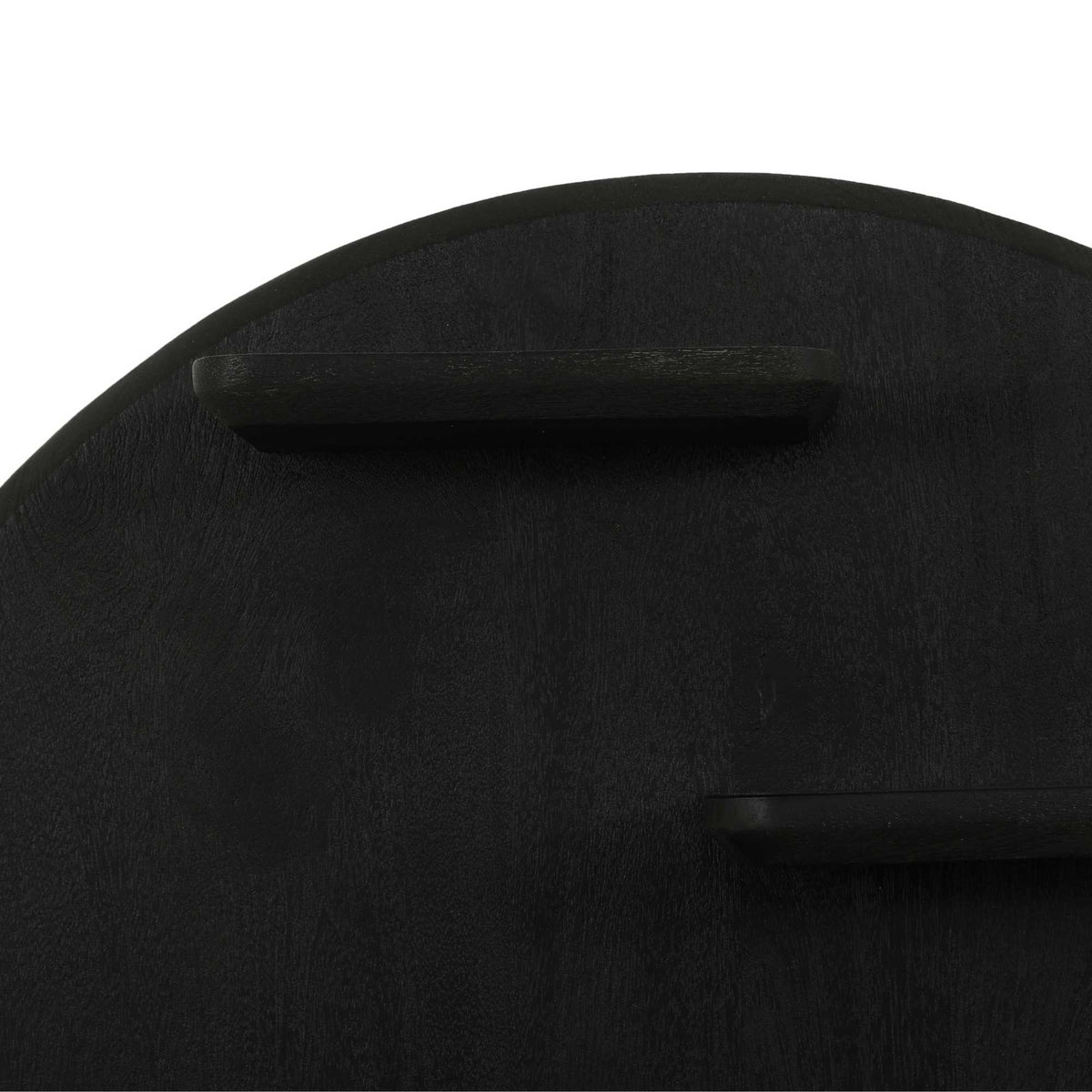 Wandmeubel Lena zwart mangohout, detail van het materiaal