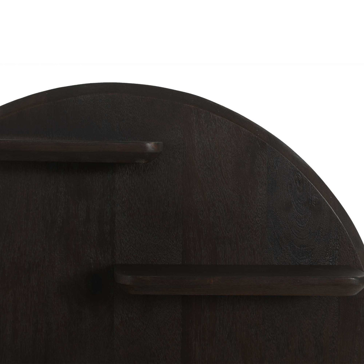 Wandmeubel Lena bruin mangohout, detail van het materiaal