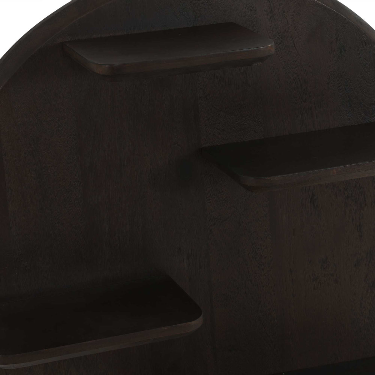 Wandmeubel Lena bruin mangohout, detail van het materiaal