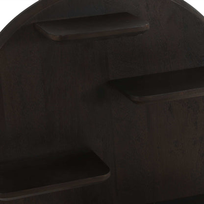 Wandmeubel Lena bruin mangohout, detail van het materiaal