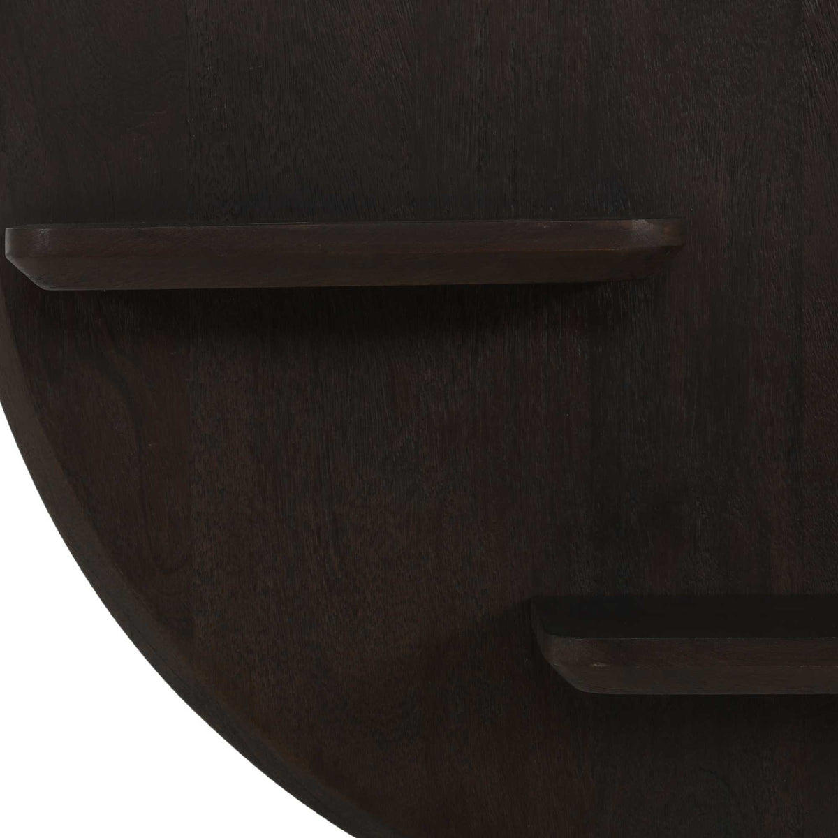 Wandmeubel Lena bruin mangohout, detail van het materiaal