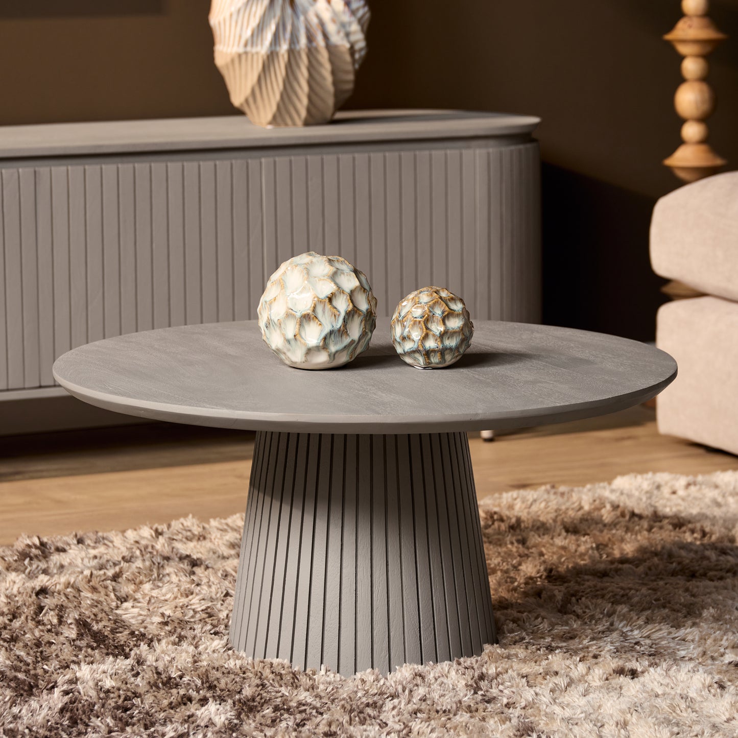 Salontafel Solana | Mangohout | taupe