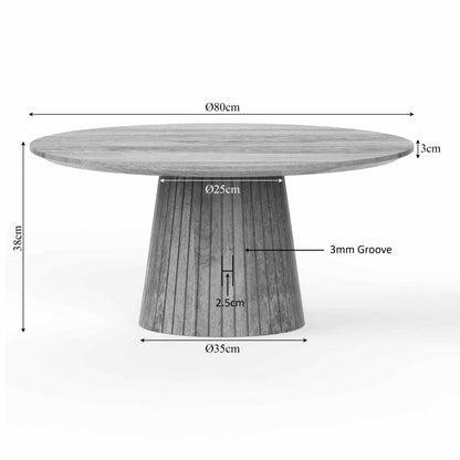 Salontafel Solana | Mangohout | taupe