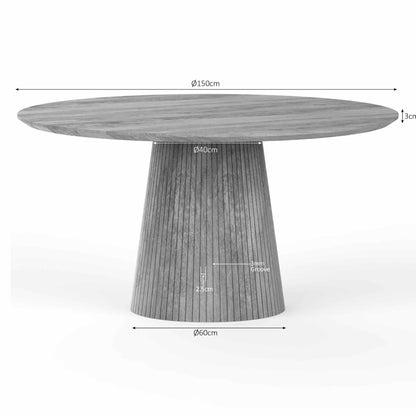 Eettafel Solana | mangohout | Taupe