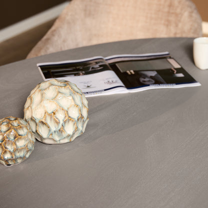 Eettafel Solana | mangohout | Taupe — Detail