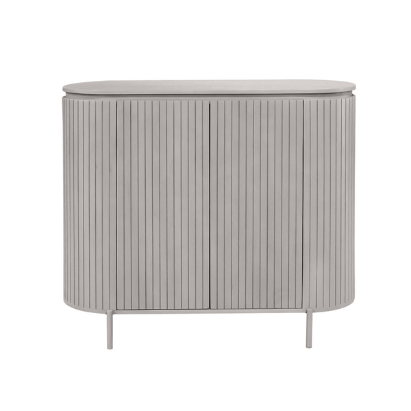 Opbergkast Solana | Mangohout | Taupe — Vooraanzicht - witfoto