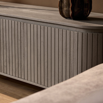 Tv-meubel Solana mangohout, detail van het materiaal