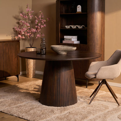 Eettafel Solana | Rond | Bruin