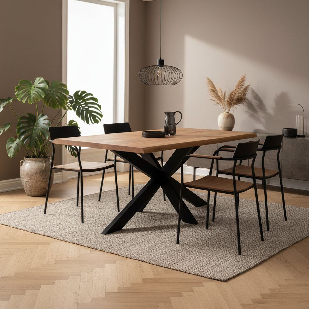 Eettafel Apollo | Mangohout | Naturel Boomstam