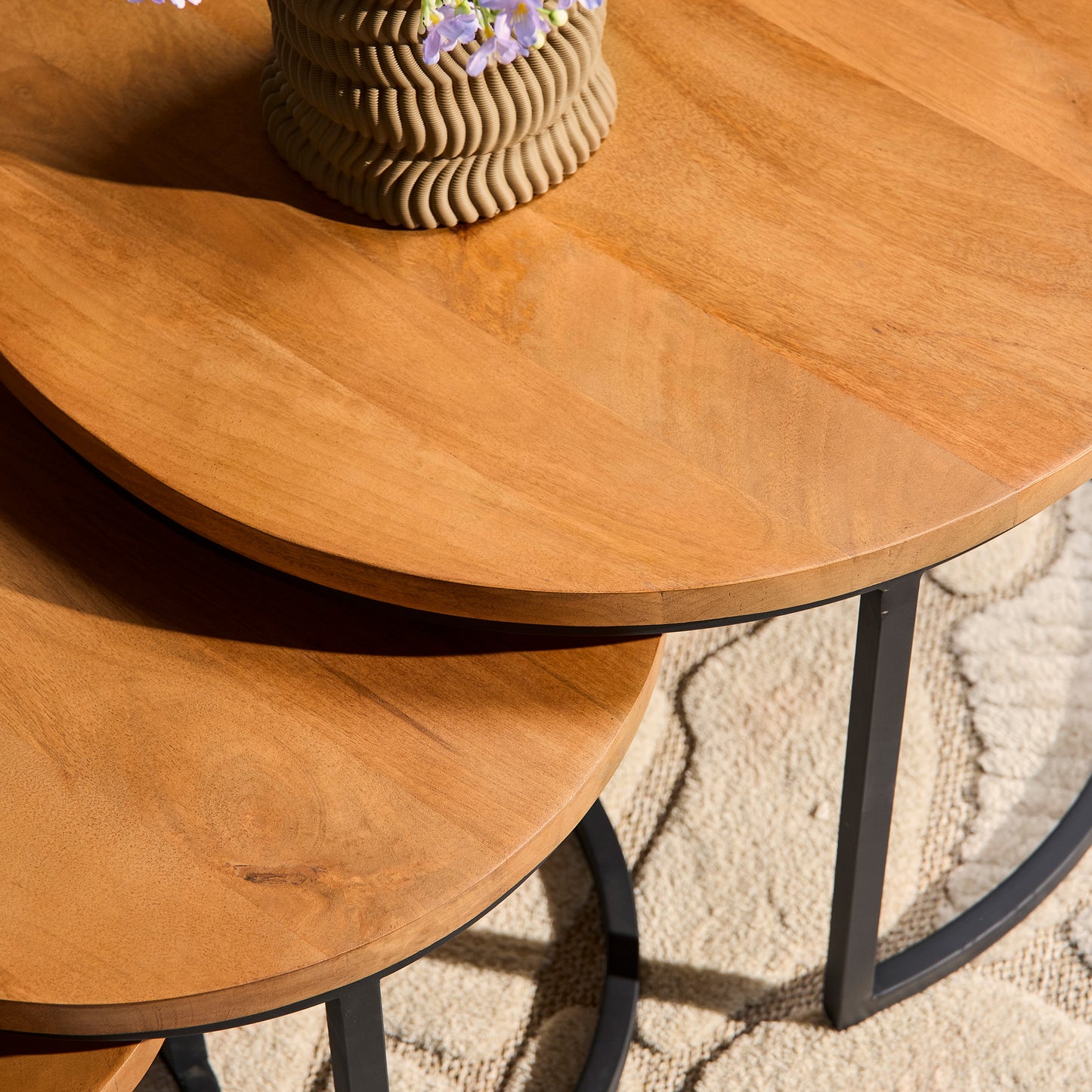 Salontafel Britt | Set van 3 | Mangohout | NIEUW