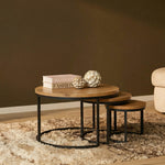 Salontafel Britt | Set van 3 | Naturel Mangohout