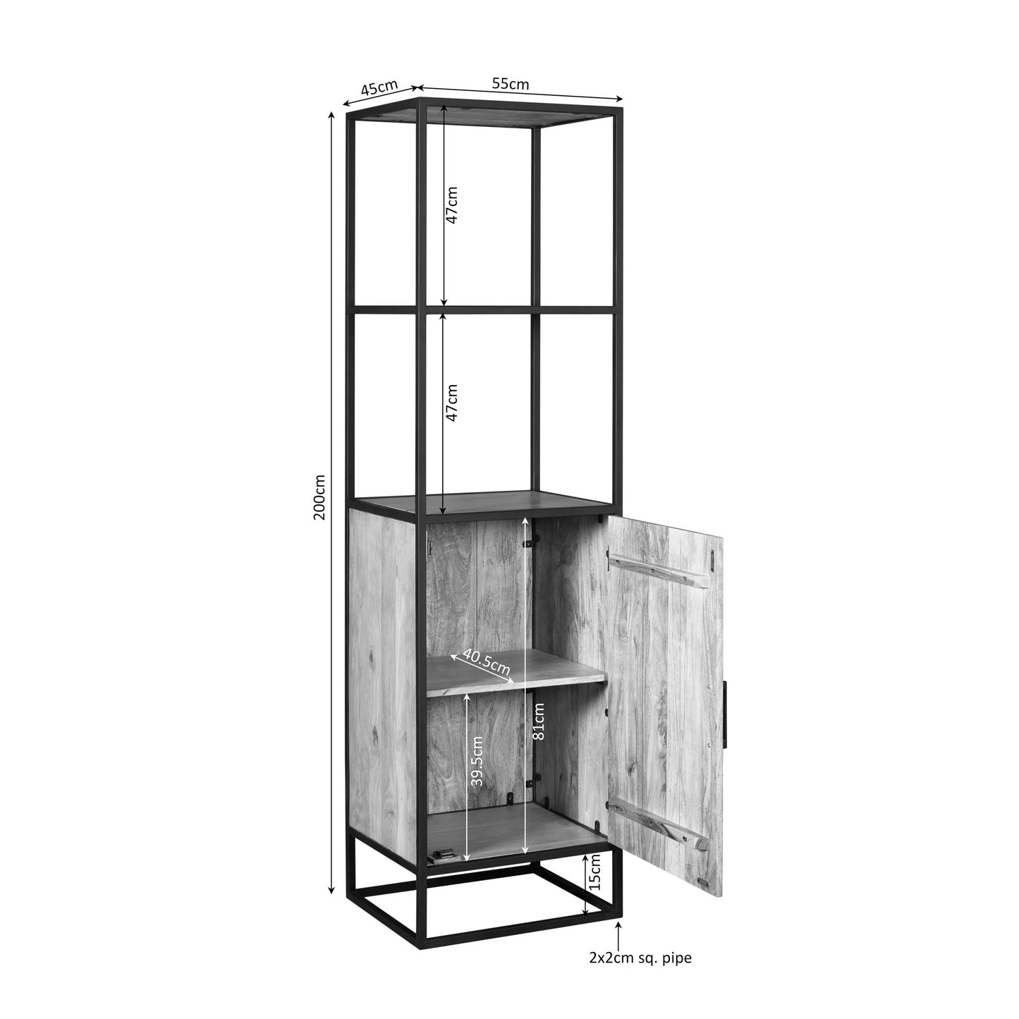 Boekenkast Dakota | 1 Deur